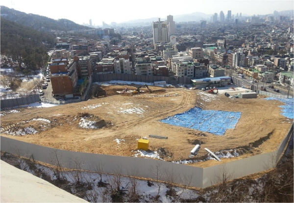 서울 면목2구역 주택재건축공사 중 토공 및 가시설공사